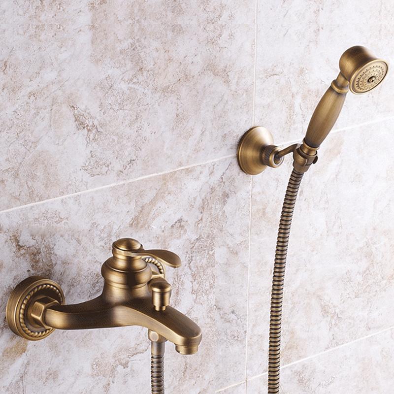 Латунный смеситель для ванной комнаты, душевая головка, антикварный латунный смеситель, настенный смеситель для ванны, смеситель для душа, смеситель для душа, смеситель для душа