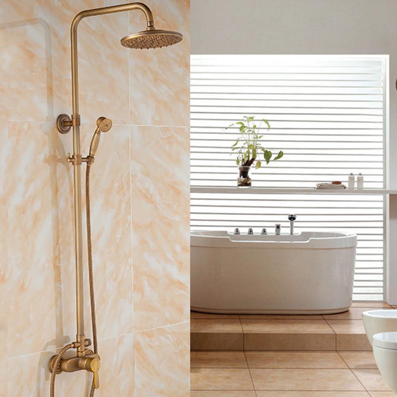 Латунный смеситель для ванной комнаты, душевая головка, антикварный латунный смеситель, настенный смеситель для ванны, смеситель для душа, смеситель для душа, смеситель для душа