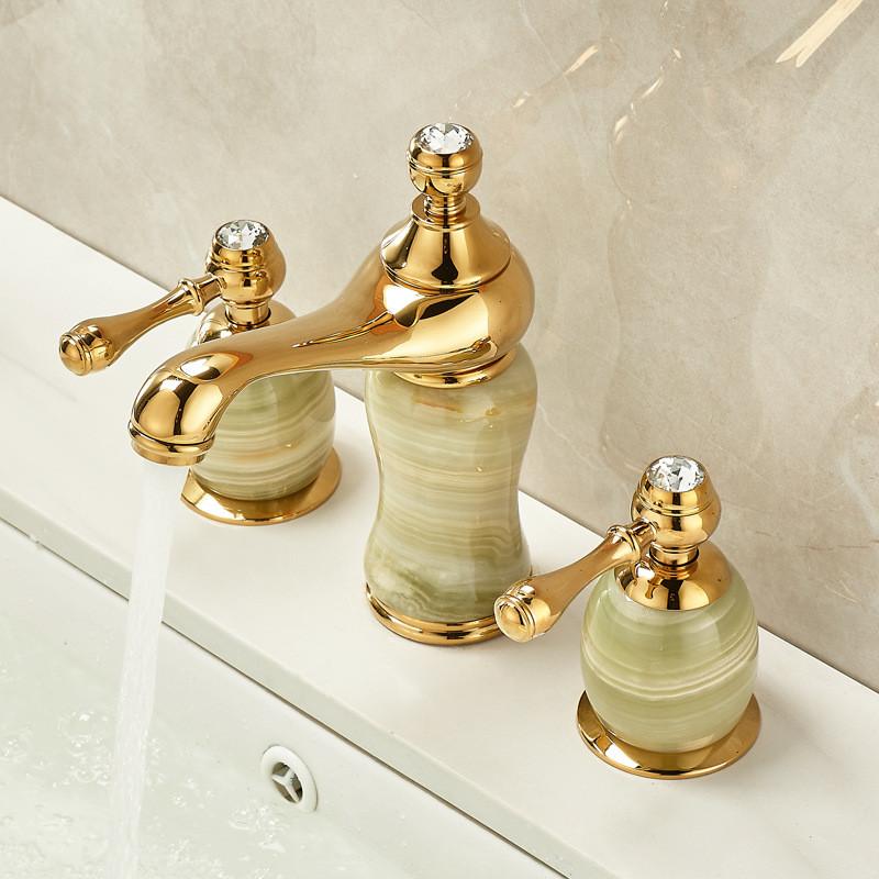 Смеситель для ванной комнаты, золотой мраморный смеситель для раковины, латунный смеситель, роскошный смеситель для раковины, смеситель для горячей и холодной воды для душа, смеситель для раковины